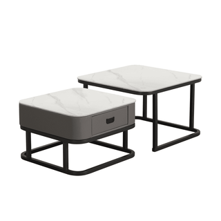 Megafurniture | Penelope Sintered Stone Square Nesting Coffee Table | Coffee Table