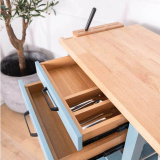 Megafurniture | Peri Light Blue Kitchen Trolley | Kitchen Trolley