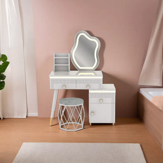 Perlyn Dressing Table with Jade Stone Top