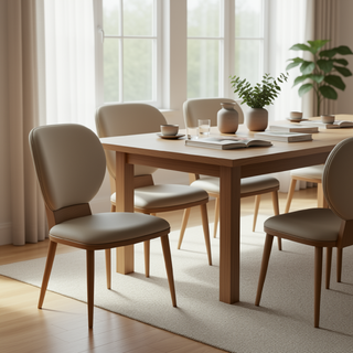 Philia Faux Leather Ash Wood Dining Chair (Pet Friendly)