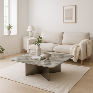 Megafurniture | Prescott Marble Square Coffee Table (100cm) | Coffee Table