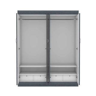 Megafurniture | Quinn 4 Door Open Wardrobe | Open Door Wardrobe