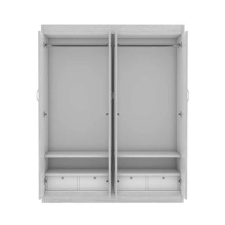 Megafurniture | Quinn 4 Door Open Wardrobe | Open Door Wardrobe