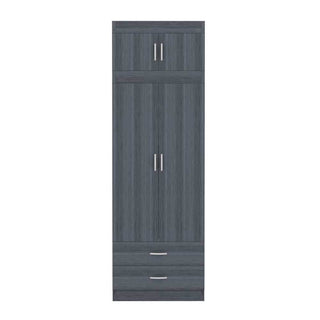 Megafurniture | Quinton 2 Door Open Wardrobe with Top | Open Door Wardrobe