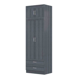 Megafurniture | Quinton 2 Door Open Wardrobe with Top | Open Door Wardrobe
