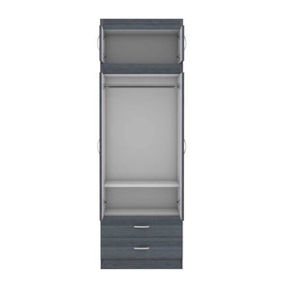 Megafurniture | Quinton 2 Door Open Wardrobe with Top | Open Door Wardrobe