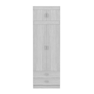 Megafurniture | Quinton 2 Door Open Wardrobe with Top | Open Door Wardrobe