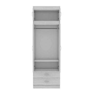 Megafurniture | Quinton 2 Door Open Wardrobe with Top | Open Door Wardrobe