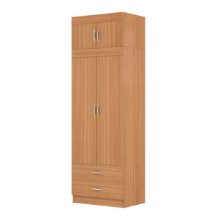 Megafurniture | Quinton 2 Door Open Wardrobe with Top | Open Door Wardrobe