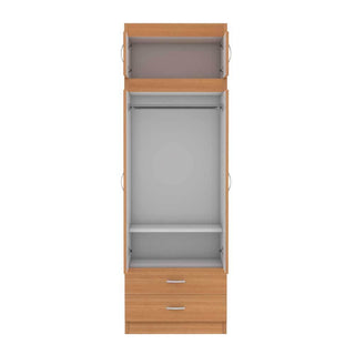 Megafurniture | Quinton 2 Door Open Wardrobe with Top | Open Door Wardrobe