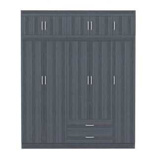Megafurniture | Quinton 5 Door Open Wardrobe with Top | Open Door Wardrobe