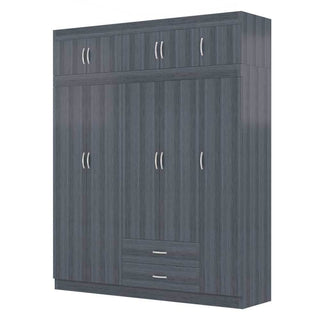 Megafurniture | Quinton 5 Door Open Wardrobe with Top | Open Door Wardrobe
