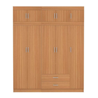 Megafurniture | Quinton 5 Door Open Wardrobe with Top | Open Door Wardrobe