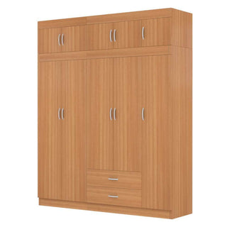 Megafurniture | Quinton 5 Door Open Wardrobe with Top | Open Door Wardrobe