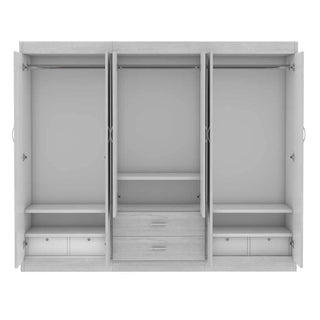 Megafurniture | Quinton 6 Door Open Wardrobe | Open Door Wardrobe