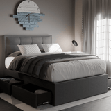 Megafurniture | Robyn Fabric Drawer Bed Frame | Drawer Bed