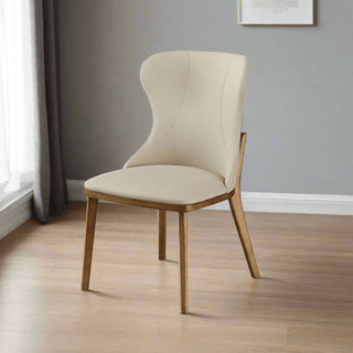 Megafurniture | Romiu Faux Leather Ash Wood Dining Chair (Pet Friendly) | Dining Chair
