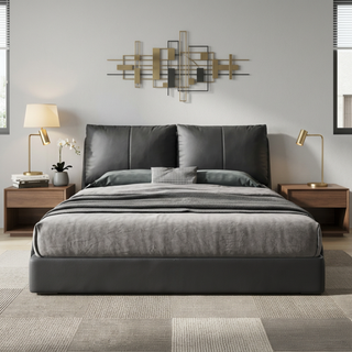 Harren Leather Bed Frame