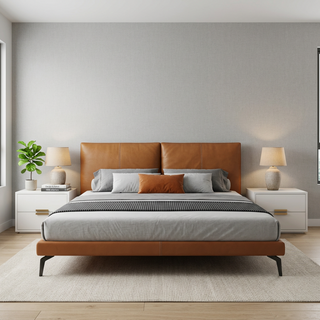 Velia Leather Bed Frame