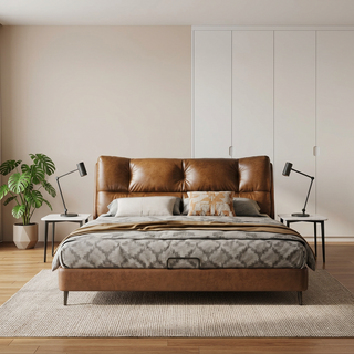 Noveau Leather Bed Frame