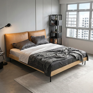 Arvela Leather Bed Frame