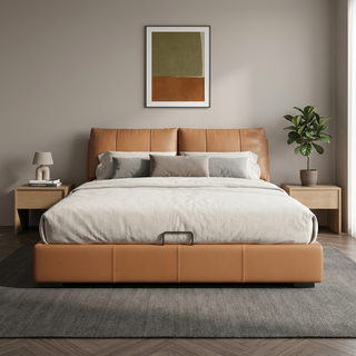 Calmia Leather Bed Frame