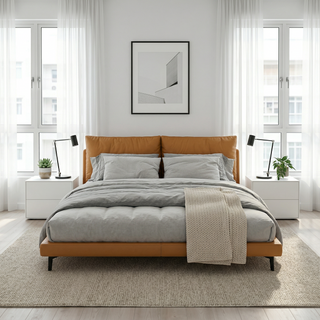 Renora Leather Bed Frame