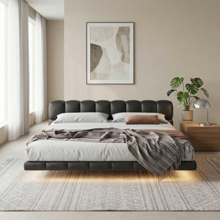 Solvyn Leather Bed Frame