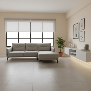 Elvyn Genuine Leather L-Shaped Sofa by Esteller