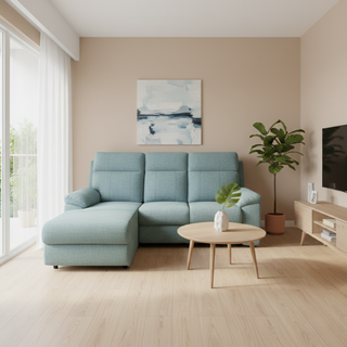 Elvaris Fabric L-Shaped Sofa by Esteller (Pet Friendly & Easy Clean)