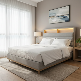 Equinox Fabric Bed Frame by Esteller (Pet Friendly & Easy Clean)