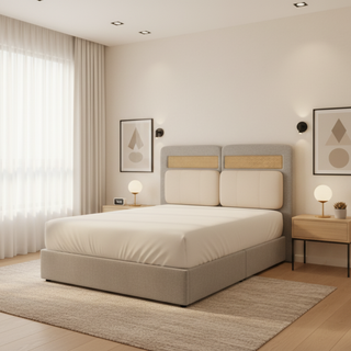 Axial Fabric Bed Frame by Esteller (Pet Friendly & Easy Clean)