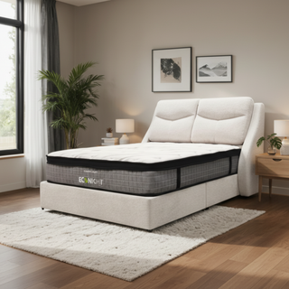 Enso Fabric Headboard Storage Bed Frame by Esteller (Pet Friendly & Easy Clean)