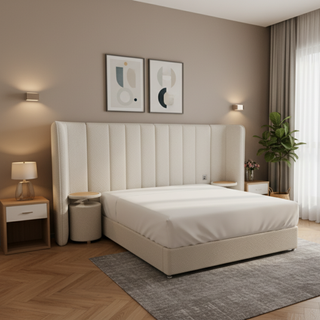 Rian Fabric Bed Frame by Esteller (Pet Friendly & Easy Clean)