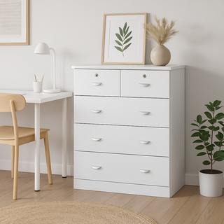 Garrison White Chest Of Drawer (80cm)