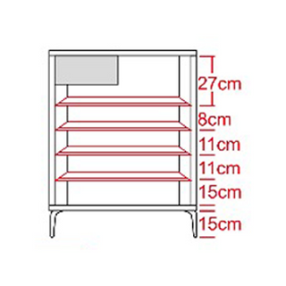 Waverly 2 Door Shoe Cabinet with Micro Crystalline Glass Top (80cm)