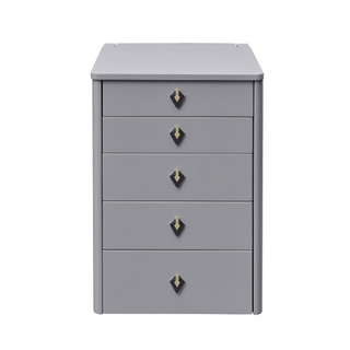 Aquina Light Grey Dressing Table with Dressing Stool