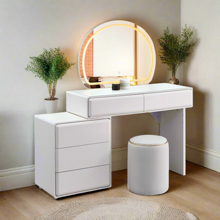 Cascianne Extendable Dressing Table with Dressing Stool