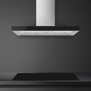Megafurniture | SMEG 90cm Stainless Steel and Glass Chimney Hood KBT9L4VN | Cooker Hood