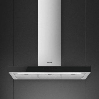 Megafurniture | SMEG 90cm Stainless Steel and Glass Chimney Hood KBT9L4VN | Cooker Hood