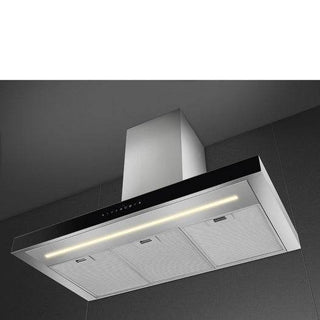 Megafurniture | SMEG 90cm Stainless Steel and Glass Chimney Hood KBT9L4VN | Cooker Hood