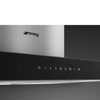 Megafurniture | SMEG 90cm Stainless Steel and Glass Chimney Hood KBT9L4VN | Cooker Hood