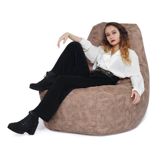 The Behemoth – Leather-Print Upholstery Bean Bag Couch by SoftRock Living