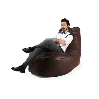 The Behemoth – Leather-Print Upholstery Bean Bag Couch by SoftRock Living