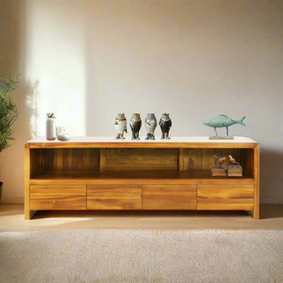 Albertyne Teak Wood Tv Console