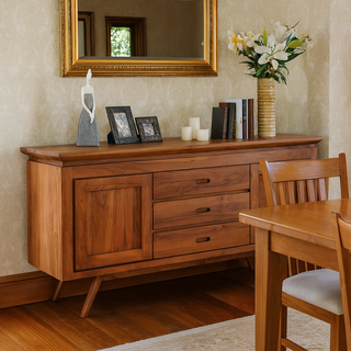 Irvette Teak Wood Buffet Hutch (160cm)
