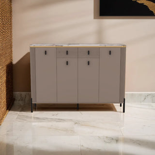 Sabino 4 Door Shoe Cabinet with Glossy Sintered Stone Top