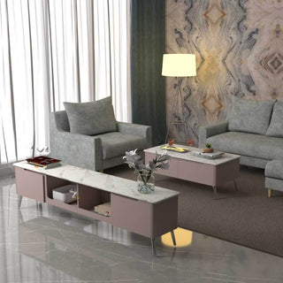 Megafurniture | Samira Polished Sintered Stone TV Console (180cm) | TV Console