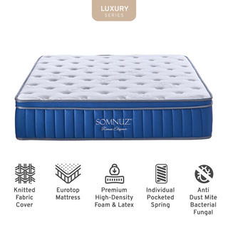 Somnuz® Roman Elegance 12 Inch Individual Pocketed Spring Mattress