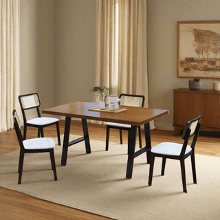Megafurniture | Sorenzo Wooden Dining Set (1+6) | Dining Set